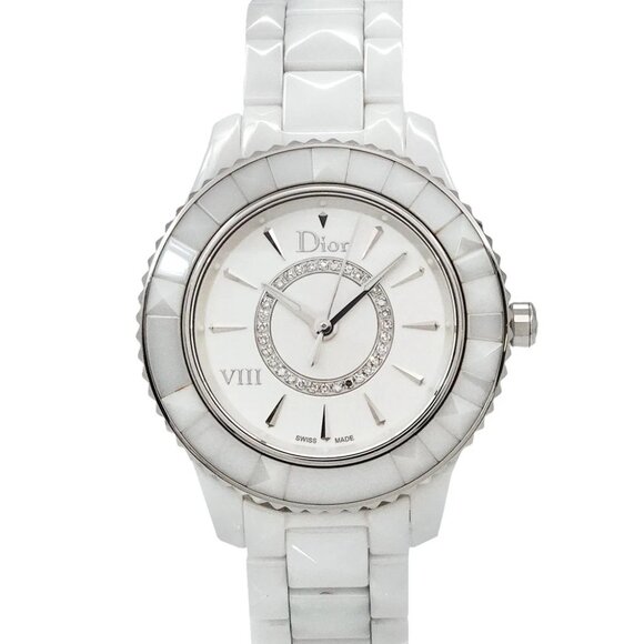 Christian Dior8 En Huit CD1231E2 Diamond Quartz White Dial Ladies Watch 90289965 - Picture 1 of 6